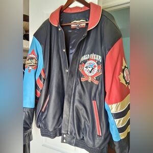 Rare Jeff Hamilton Back to Back 92-93 World Series Blue Jays Jacket leather